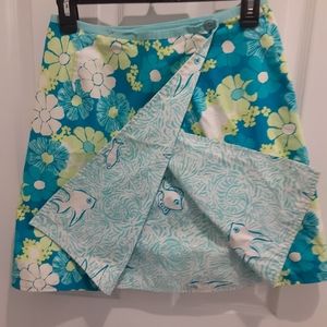 Reversible summer wrap skirt